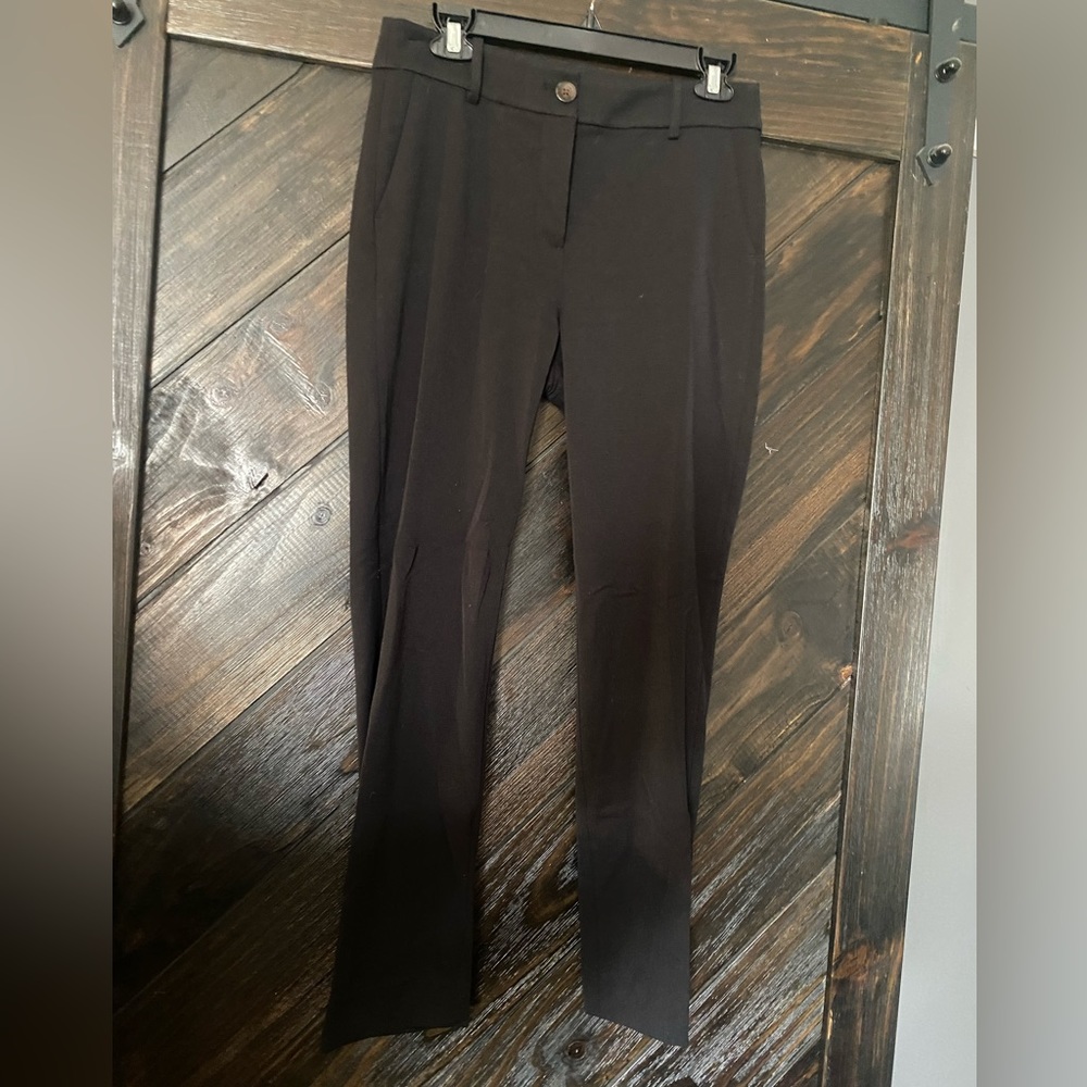 J Crew black dress pants. Tapered leg, slight crop. Size 4, barely worn.